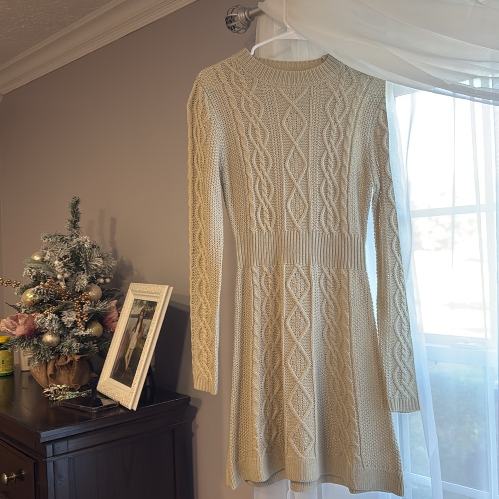 Womens Medium Pink Lily Sweater Dress